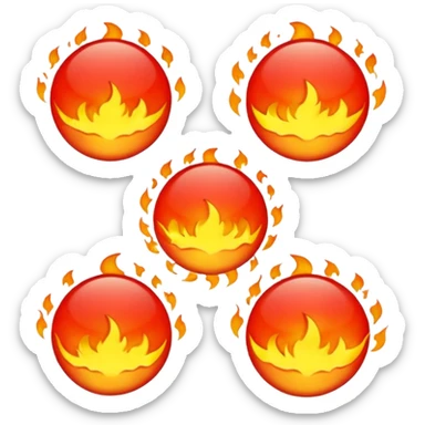 Red sun sweating sticker