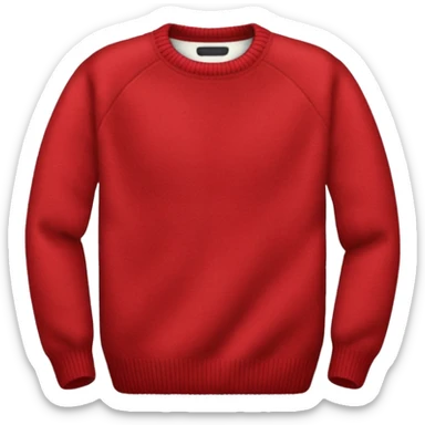 red crewneck sweater  sticker