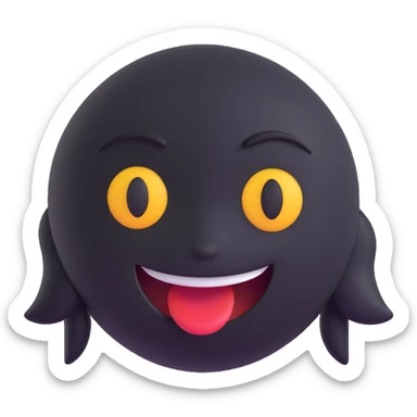 cartoon emoji with a mischievous sly expression, medium-sized slightly tilted eyes for a playful sneaky look, smirking mouth with one corner raised, clean design, soft lines, friendly color palette, not scary or creepy sticker