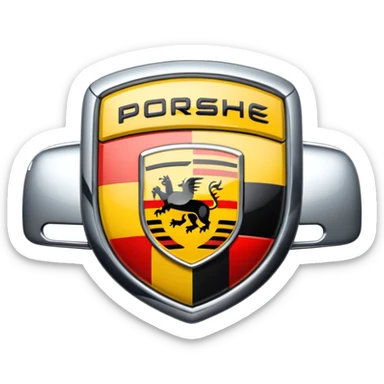 porsche logo sticker