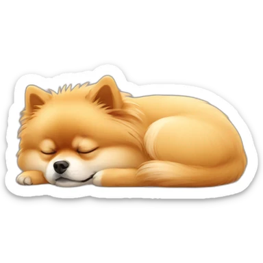 pomeranian-sleeping sticker