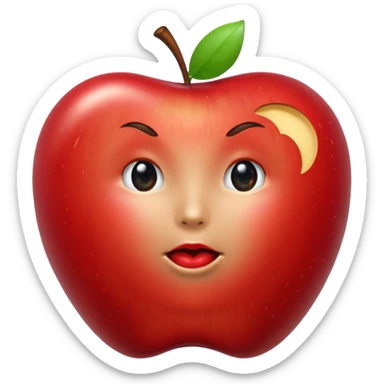 android eating apple sticker