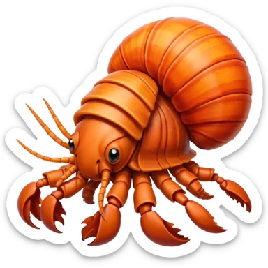 Cartoon hermit crab sticker