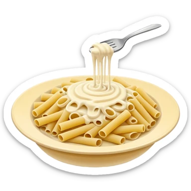 Pasta with cream sauce without Leaves sticker