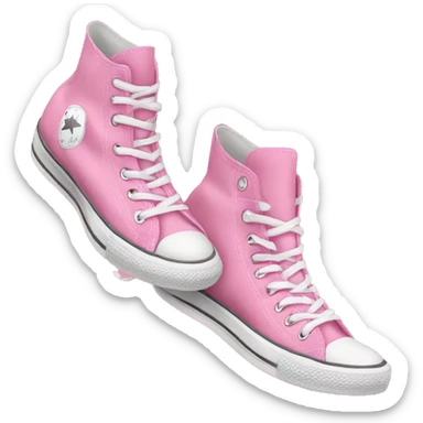 pink converse shoes beside eachother sticker