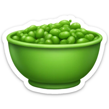 Peas in a bowl of applesauce sticker