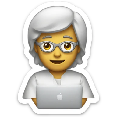 a designer setting on a mac sticker