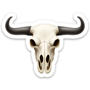 Steer skull sticker