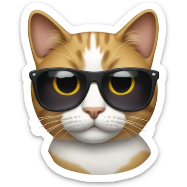 Cat with sunglasses sticker