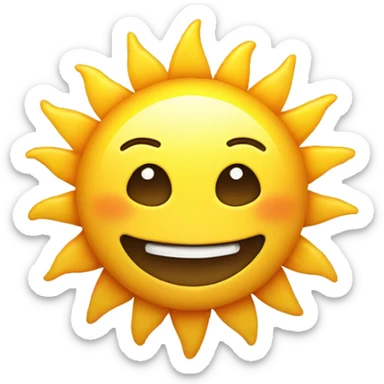 A sun smiling sticker