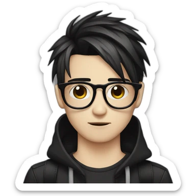 emo boy hipster sticker