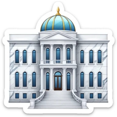 White luxurious expensive shiny new brilliant gorgeous marble modern mansion house sticker