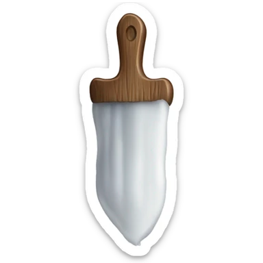 A stake with salt on top sticker