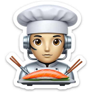robo sushi chef sticker