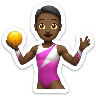 Rhitmic Gymnast with ball sticker