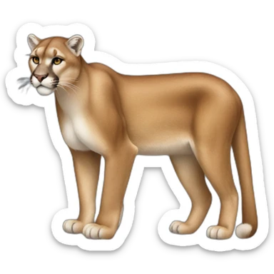 Mountain lion full body sticker