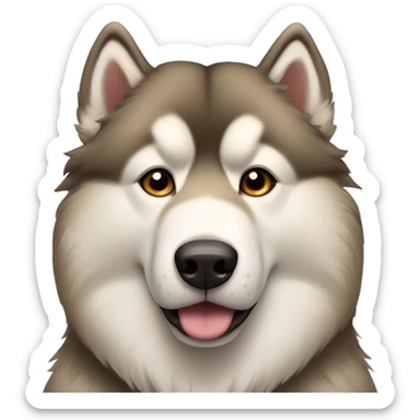 Light Brown malamute sticker