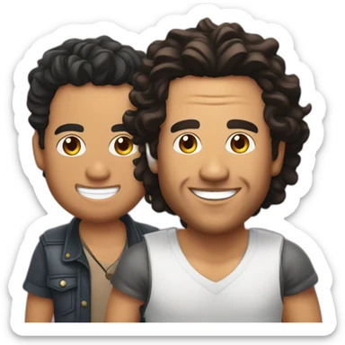 Carlos vives with a guy who looks like Romeo Santos sticker