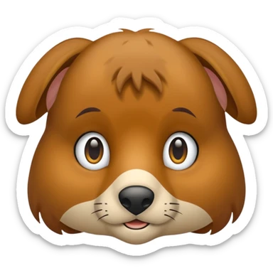 Ein behindert aussehender Eselkopf. Seine Augen sollen in verschiedene Richtungen Blicken  sticker