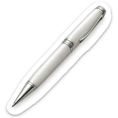 white sparkly designer pen sticker