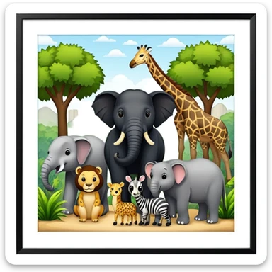 zoo with animals sticker