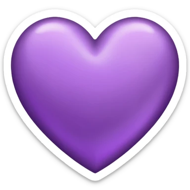 IOS's love letter emoji but with a purple heart instead of a red heart, closed sticker