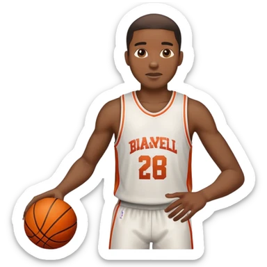 a black man playing basketball sticker