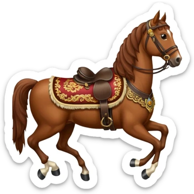 Horse with Cossack saddle sticker
