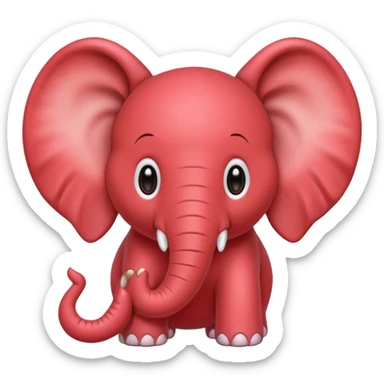 Strawberry elephant sticker