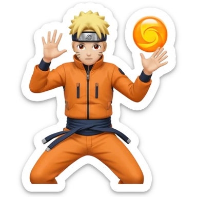 Naruto Kurama com Aura Laranja sticker