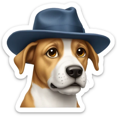 Chien avec un chapeau université  sticker