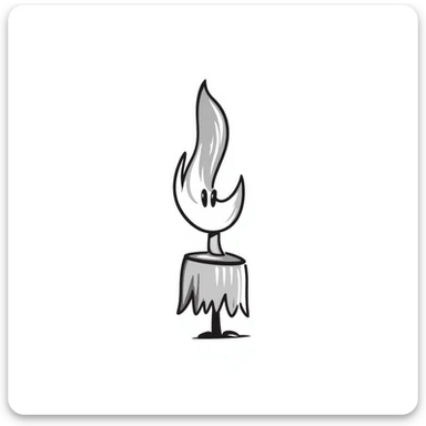 A paintbrush morphing into a silver metal human figure emblem sculpture, representing artistic identity, with a shiny silver finish sticker