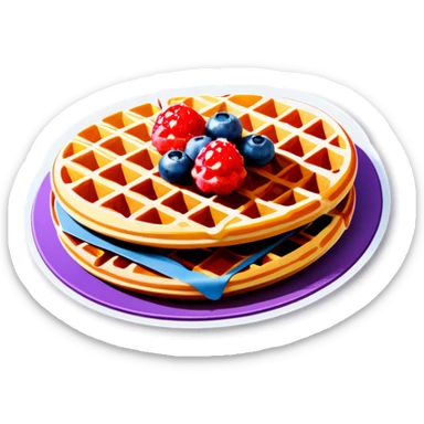 Waffles  sticker