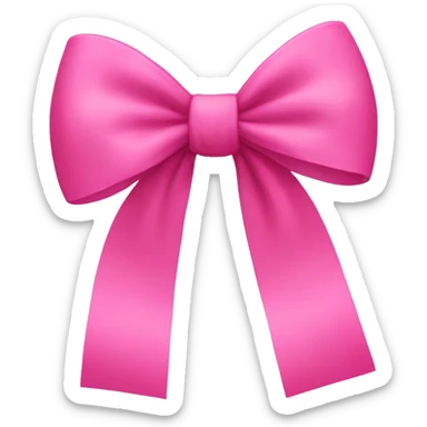 pink bow sticker