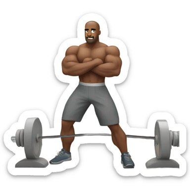 Gym guy on roofs sticker