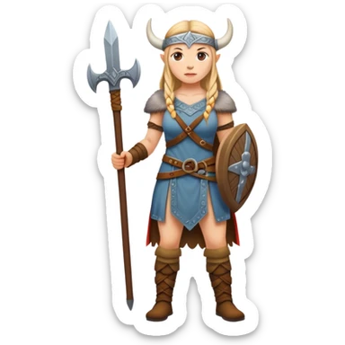 Viking voman in full height sticker