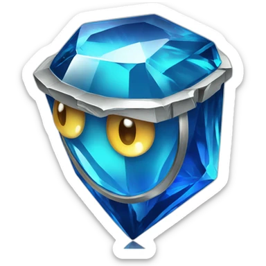 Blue Gem from the game "Bejeweled" sticker