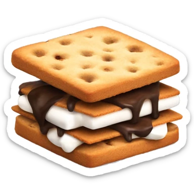 Realistic smores cookie sandwich isolated  sticker