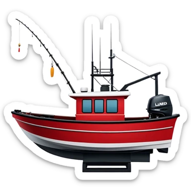 Fishing Boat - Lund 1775 Crossover XS (Model Year: 2022) (Iconic colour: Red with black trim) sticker