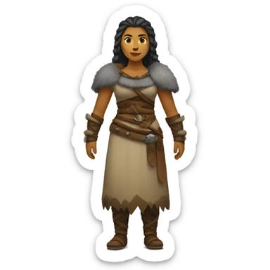 Viking woman full body  sticker