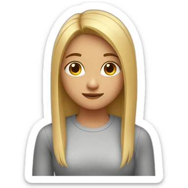 girl's straight posture sticker