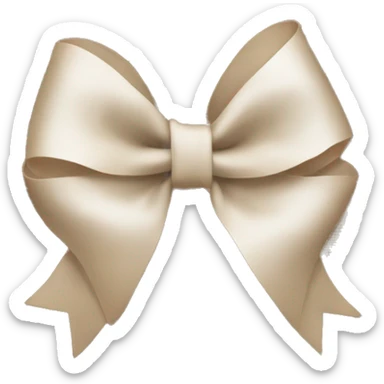 White ish brown colored bow sticker