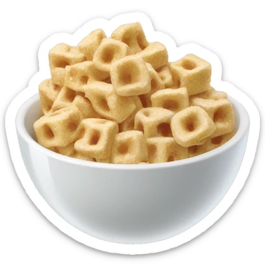 cereal bowl with ice instead of cereal sticker