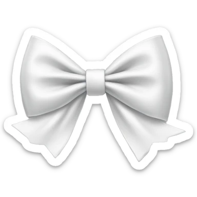 White bow sticker