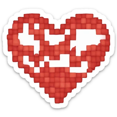 Simple Red pixel heart ❤️  sticker