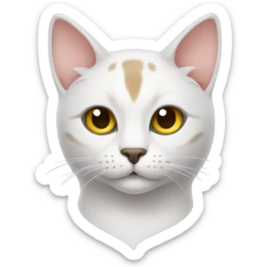 cat with therian symbol on forehead sticker
