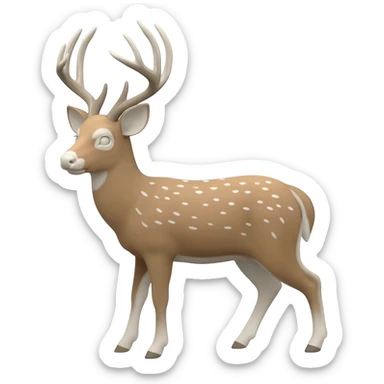 Albino Whitetail Deer sticker
