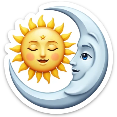 Sun and moon  sticker
