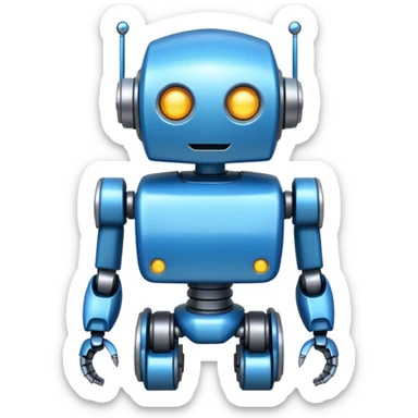 Crée-moi un robot sympathique, pour un chatbot moderne sticker