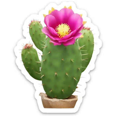 Prickly pear flower sticker